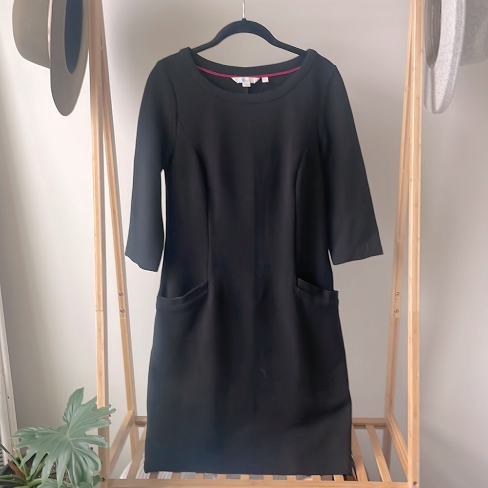 Boden Jasmine Ottoman Dress, black, US size 6L